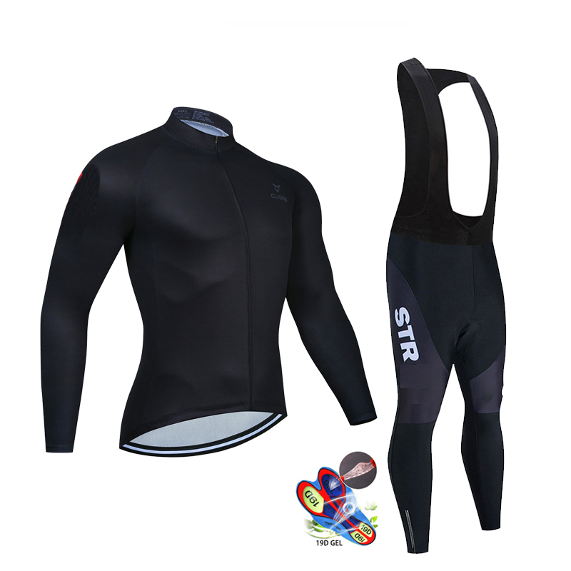 Mountain Biking Trousers - Conjunto de Jersey de ciclismo negro