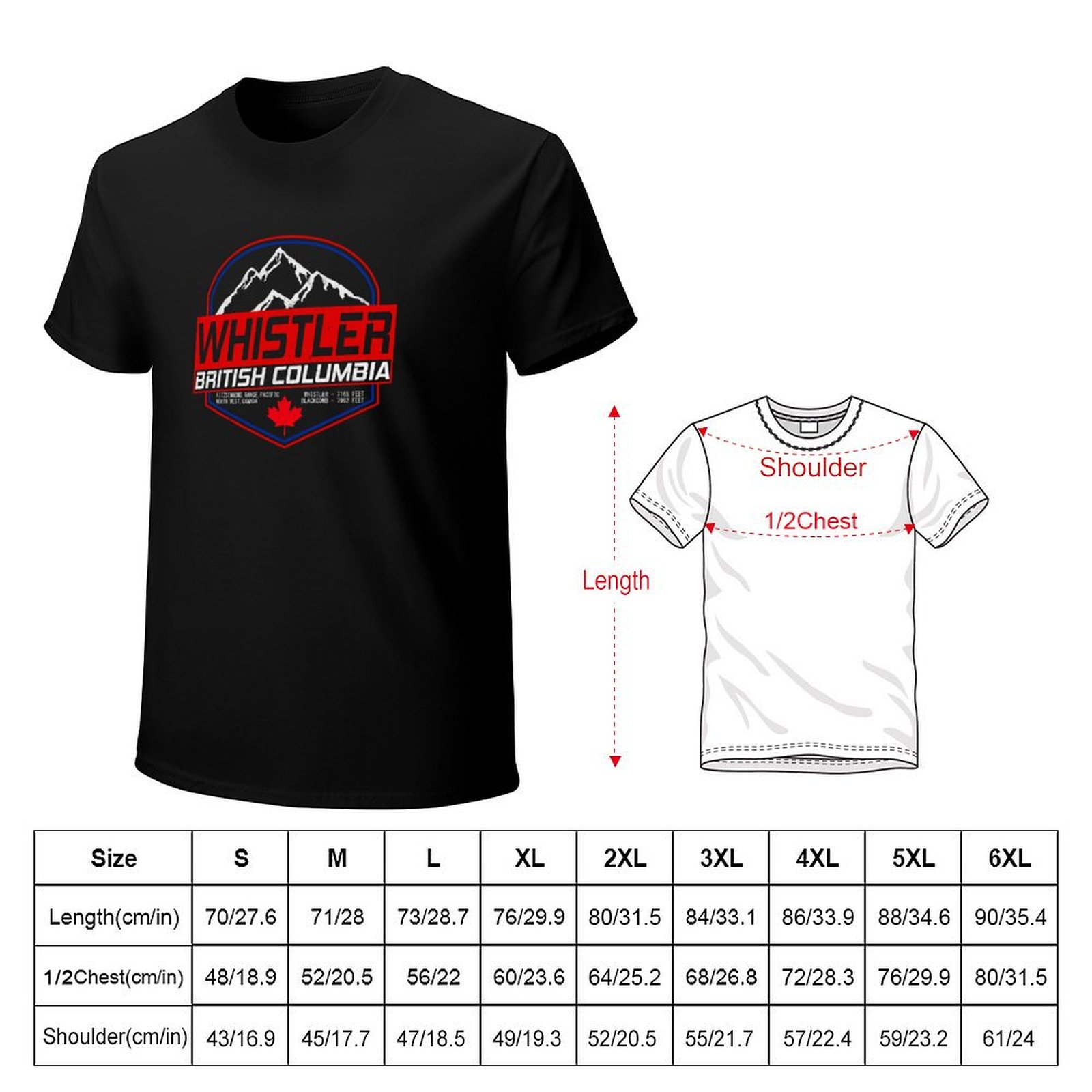 Camiseta Retro Ski Whistler B. - Mountain Biking Whistler reseña y precio
